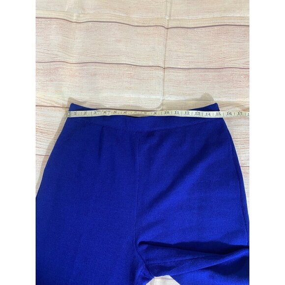 Vintage St John Evening By Marie Grey Women's Blue Thick Pull On Pants - 12 - Picture 8 of 12